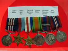 Cpl. LeRoy A. LeGrand's military decorations (front)