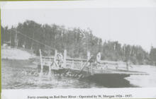 Red Deer River Ferry, Hudson Bay Jct. [ferry crossing on Red Deer River - operated by W. Morgan 1926-1937]