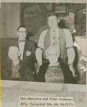 Don Marcotte, Allan Anderson, Billy Quinn and Mrs. Ida McGillis