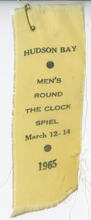 Hudson Bay Men's Round the Clock Spiel March 12-14 1965 ribbon