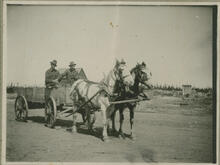 Bill Morgan left, former ferry owner, Joe Terry on right