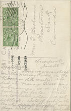 Postcard addressed to Miss Buchanan