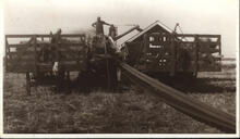 [Threshing on Melfort Research Farm]