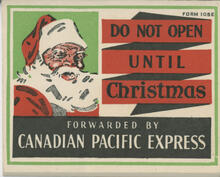 [Canadian Pacific Express Christmas bag tag]