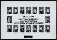Composite Board of Photographs for the College of Commerce 1977 (MBA)