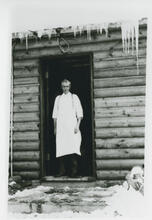 Alex Anderson cooking for P.A. Lumber camp (company)