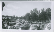 [Parade down Waskesiu street]