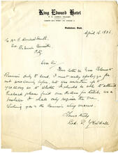 [Invitation acceptance letter from Rod P. Yewdale]