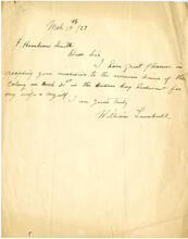 [Invitation acceptance letter from William Turnbull]