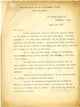 [Invitation letter sent to Barr Colonists]