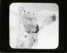 Descent of Mt. Blanc, cervasses near summit - Alps, Switzerland