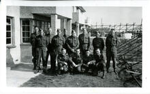 First snap taken overseas at Middleton-on-the-sea Sussex - with 4th C.I.B. Worshop - April 1942