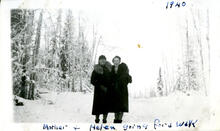 Mother and Helen going for a walk