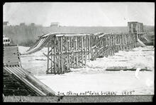 Ice taking out false bridge