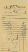J. B. Innes Company [business receipt]