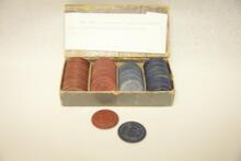 "Poker chips from F.O. Bransted's Gambling Den in Shaunavon - It was a little shack just south of the Shaunavon Hotel"