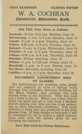 W.A. Cochran - Optometrist, Shaunavon, Sask.
