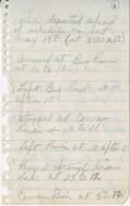 Robert Simonar's notes from the Rover Scout trip to Green Lake