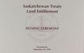 Saskatchewan Treaty Land Entitlement Signing Ceremony