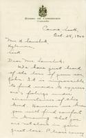 Letter of sympathy - Oct 28, 1944 - Mrs. A.M. Nicholson