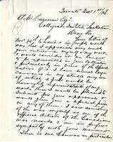 Letter from J.W. Beatty to A.W. Cameron, December 1, 1926