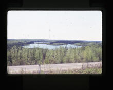 [Lake with road in foreground]