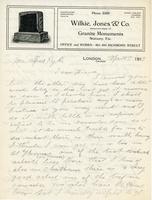 Letter from David Wilkie to Mr. Alfred Pyke, April 17, 1919