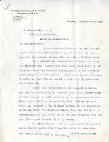 Letter from Norman Gurd to A.W. Cameron, 30th November 1927