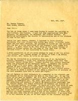 Letter from AWC to Mr. George Thomson, Oct. 4th, 1927.