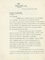 Letter from James MacCallum to J.C. McLennan, October 31st, 1924.