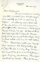 Letter to A.W. Cameron, Dec 20. 1927