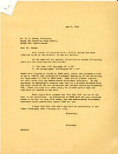 Letter from MHGC to Mr. H.E. Bowes, May 5, 1960