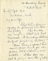 Letter from W. Greason to Mr. A.J. Pyke, May 26, 1919