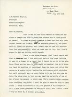 Letter from E. Wyly Grier to A.W. Cameron, July 3rd, 1923