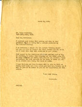 Letter from AWC to Mr. James Henderson, March 19, 1928