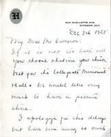 Letter from Adie K. Herman to Mr. Cameron, Dec 8th 1925