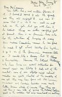 Letter from Alex Jackson to Mr. Cameron, Jan 27th 1927