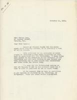 Letter from Principal to Miss Marion Long, November 11, 1924