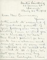 Letter from Marion Long to A.W. Cameron, May 26th 1924