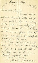 Letter from Sybil Jacobson to Mr. Cameron, Jan 17/27.