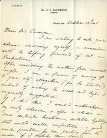 Letter from Sybil Jacobson to Mr. Cameron, October 12th, 1925