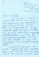Letter from Mary Alexander to Mr. Listoe, March 15, 1982