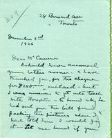 Letter from Laura A. Lyall to Mr. Cameron, December 3rd 1926