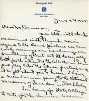 Letter from Emile Walters to Mr. Cameron, June 9th 1927