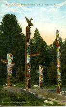 Indian Totem Poles, Stanley Park, Vancouver, B.C.