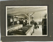 Saskatchewan Herald printing shop ca. 1905
