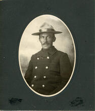 Constable W. H. "Tough" Burke, N.W.M.P., Battleford, 1900.