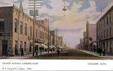 Eighth Avenue Looking East Calgary Alberta