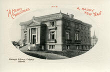 "A Merry Christmas and A Happy New Year" Carnegie Library, Calgary, Alberta.