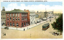 Corner of Fifth Street and Third Avenue, Lethbridge, Alta.